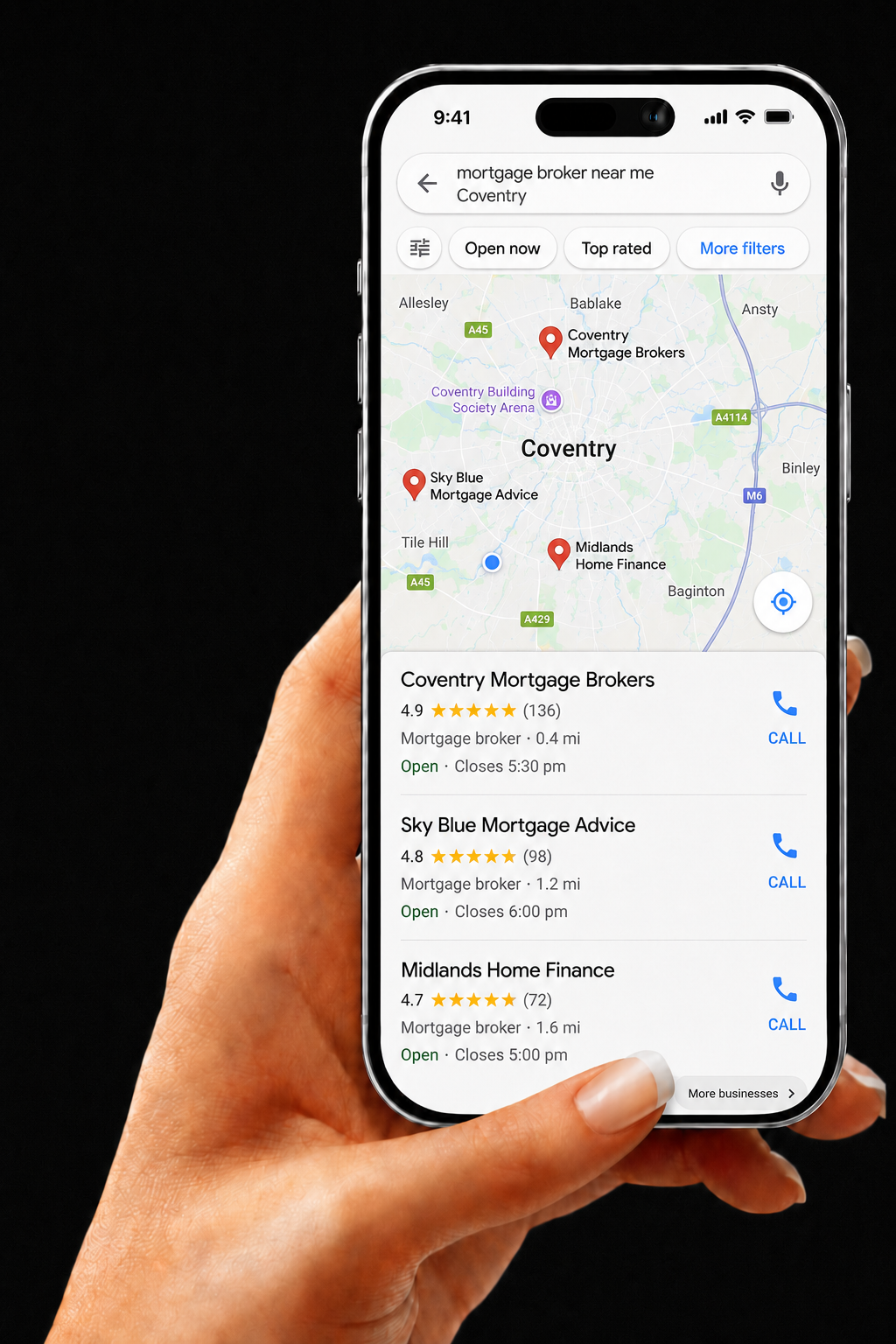 Google search for mortgage advisor