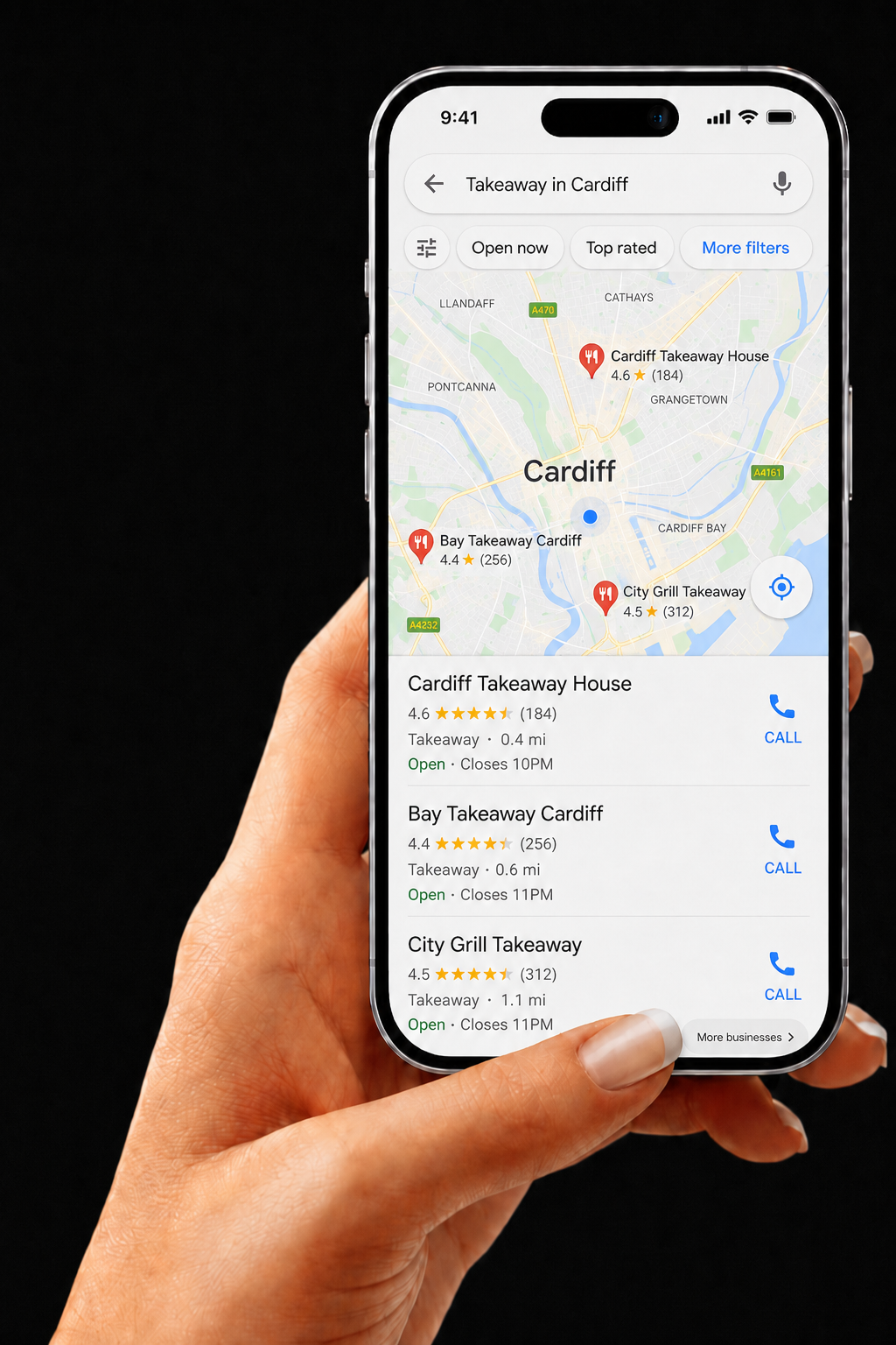 google search for takeaway