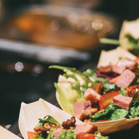 restaurant food on display