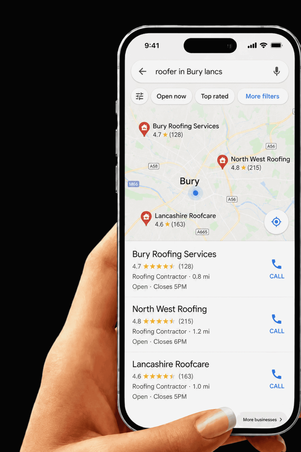 Google roof search